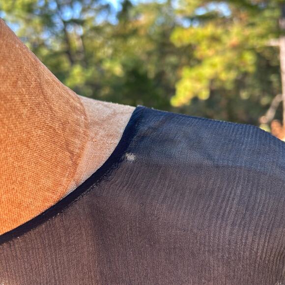 Vintage 20s/30s Silk Chiffon Tiered Flowy Ruffled Minimalist Flapper Dress XXS - Picture 9 of 9